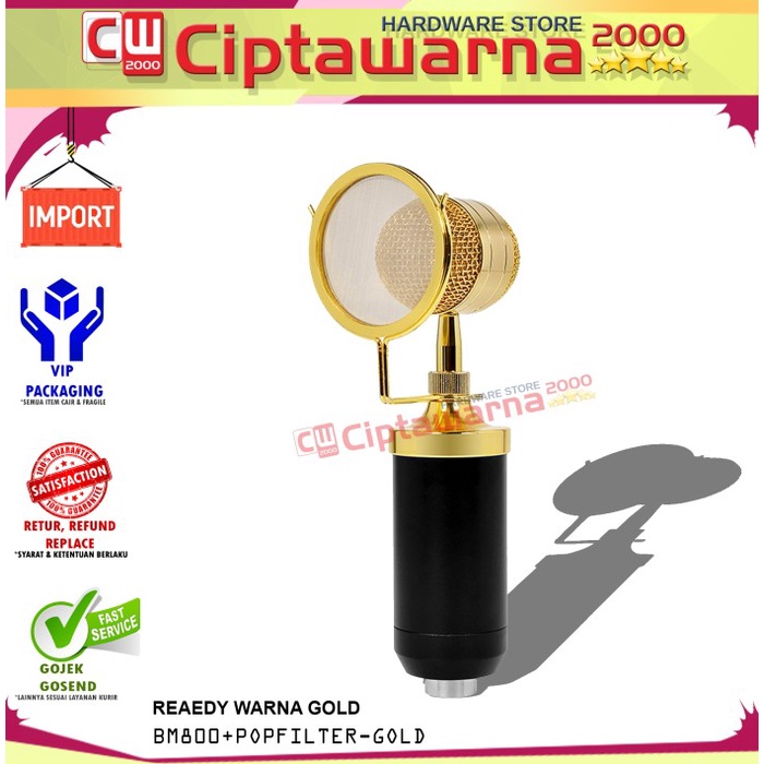 %$%$%$%$] BM-8000 Microphone Condenser Taffware Taffstudio BM8000 + Pop Filter