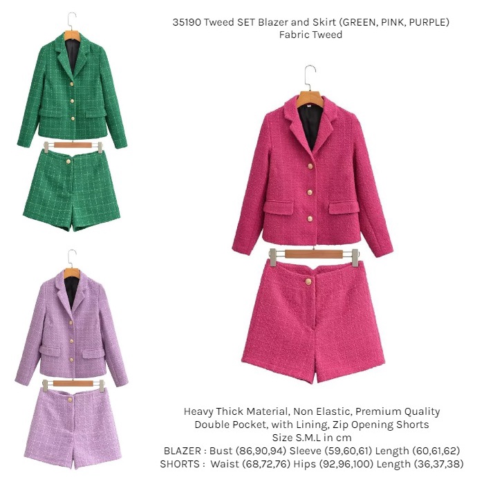 35190 Tweed SET Blazer and Skirt