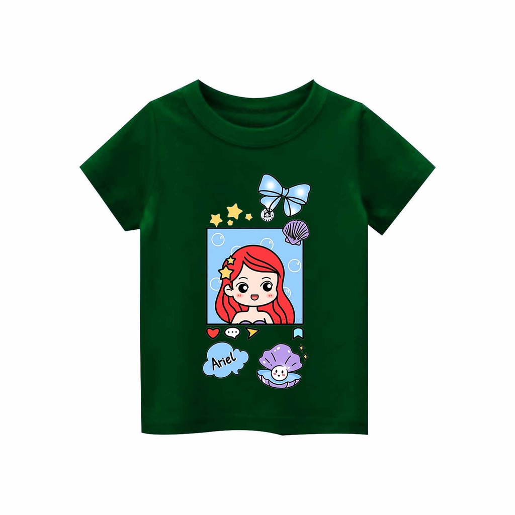 Kaos perempuan motif Mermaid | kaos combed 30s printing | Kaos Distro anak