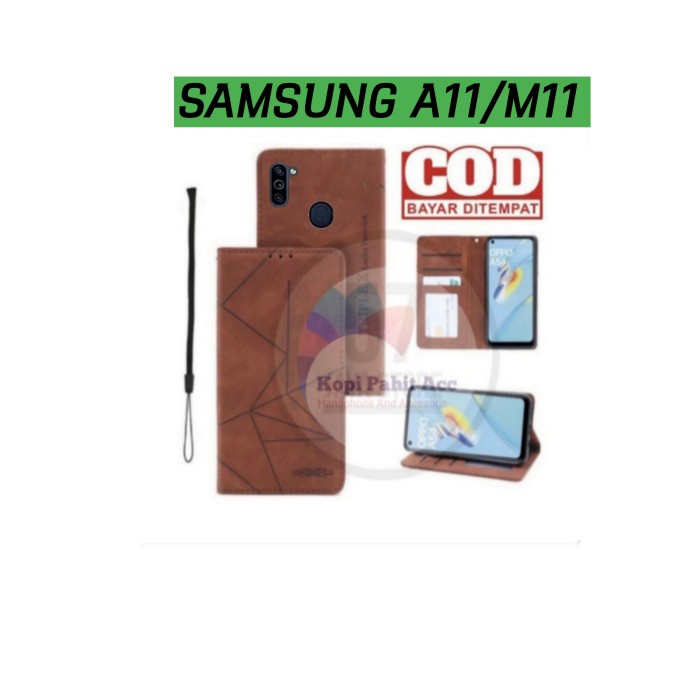 Case Samsung A11 M11 Flip Cover Wallet Leather Case Dompet Magnet