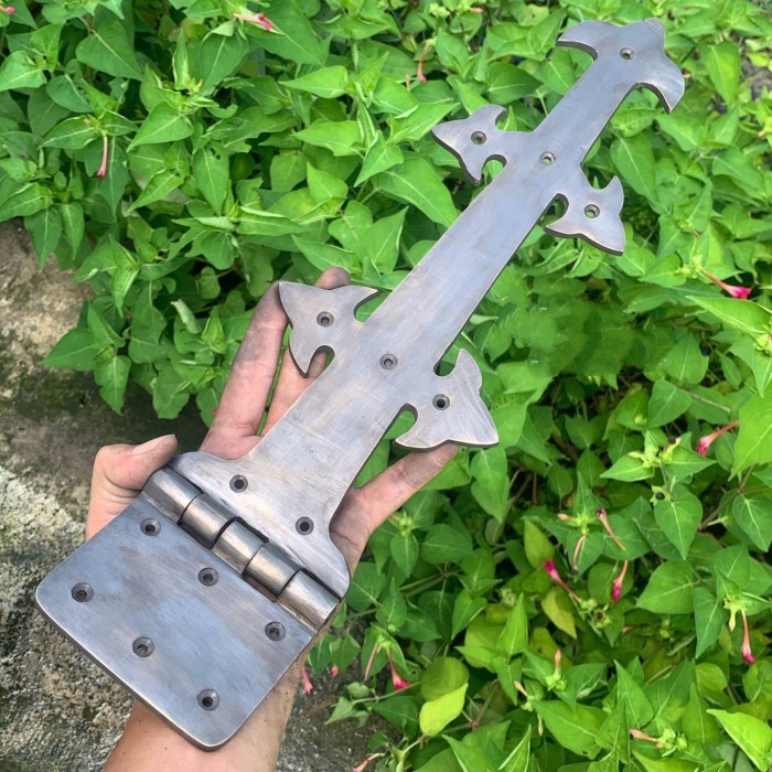 Engsel pintu Gerbang Kuningan Model Jangkar 44 cm