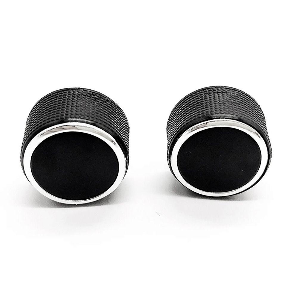 2pcs Knob Kontrol Nada Hitam Bagian Otomatis Knob Radio Audio Plastik