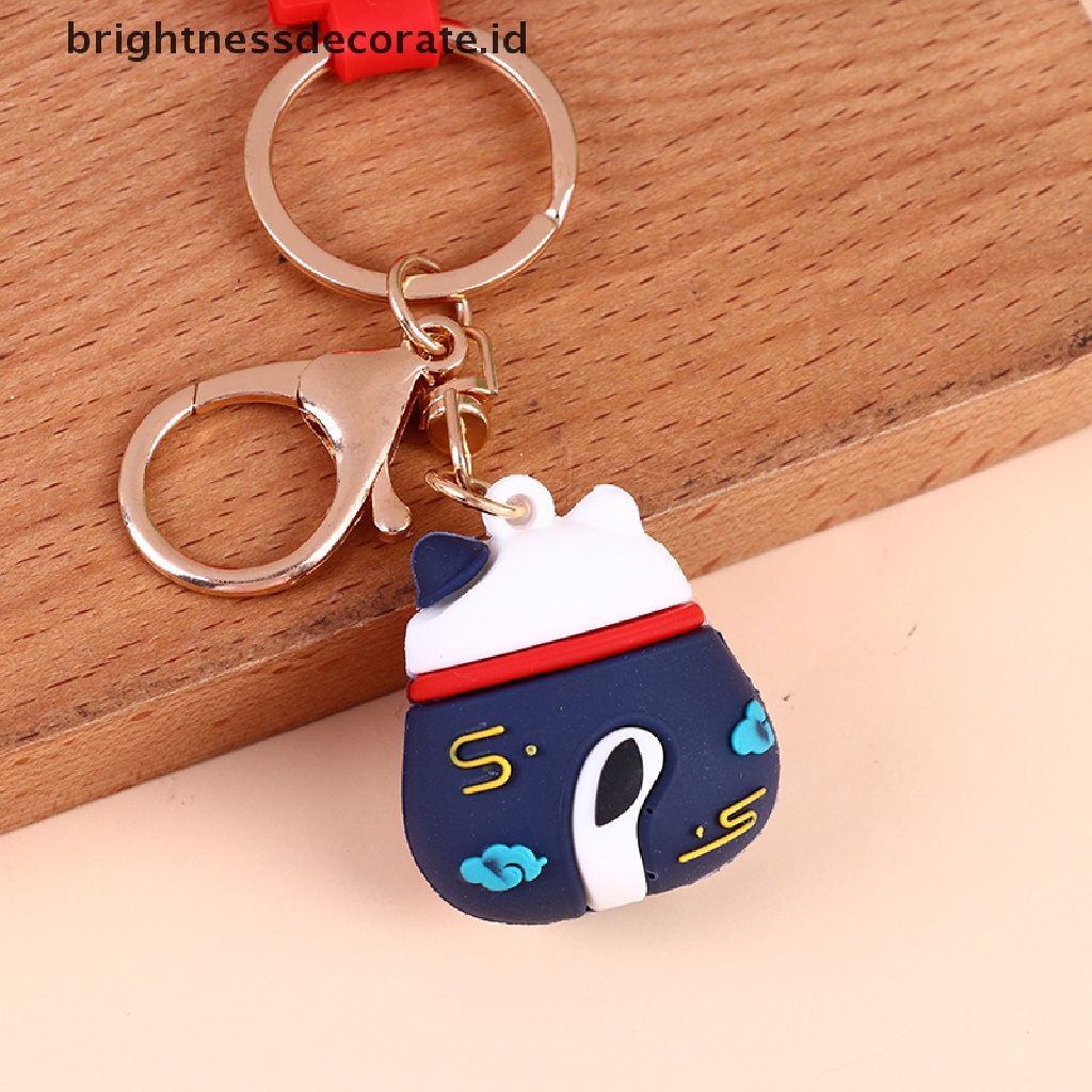 [Birth] Kartun Lucky Cat Keychain Fortune Token Good Luck Keychain Kucing Gantungan Kunci Mobil Charm Tas Liontin Hadiah Aksesoris [ID]