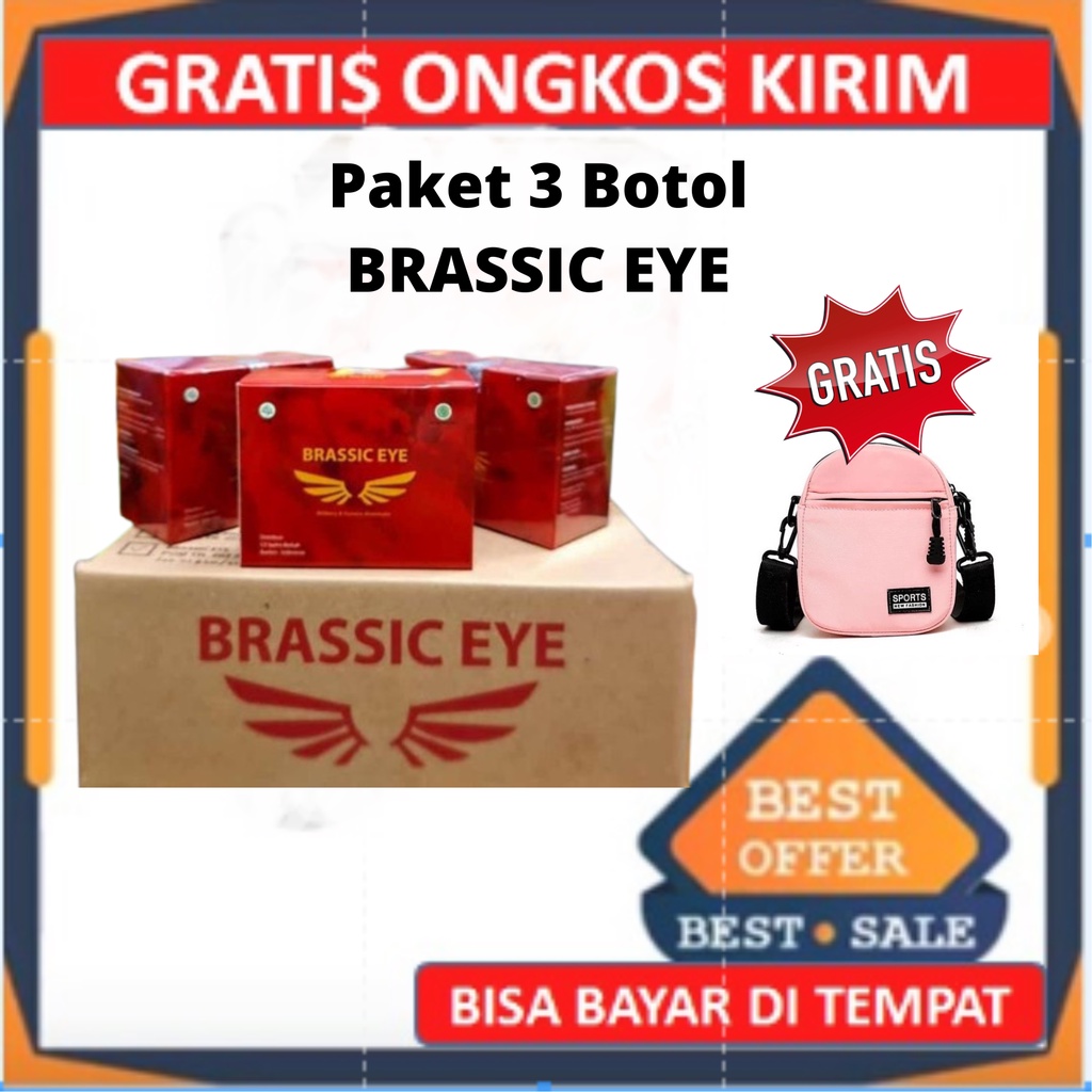 Paket 3 Botol Brassic Eye Original 100% Kesehatan Mata