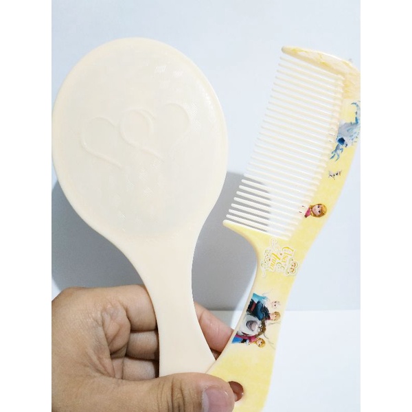 SM01 Sisir Gagang + Cermin Gagang Besar 16cm &quot;termasuk packing bubble&quot;