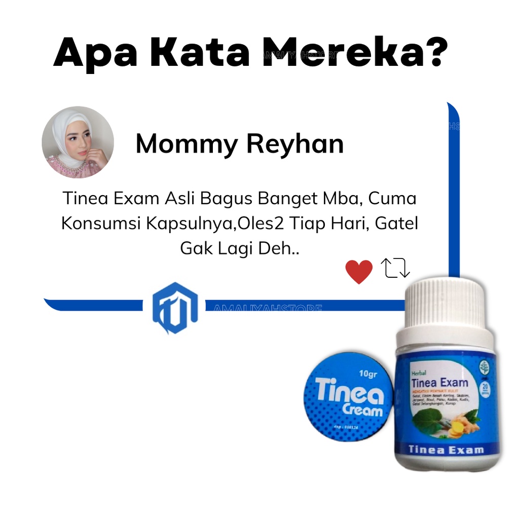 Tinea Exam Original Obat Kapsul Gatal-Gatal Ampuh Salep Krim Gatal Kulit Kadas Panu Eksim Menahun Di Kaki Selangkangan Pria Dan Wanita Paling Ampuh Permanen