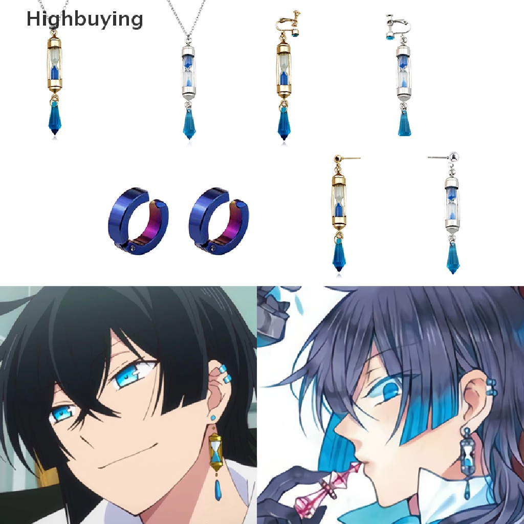 Hbid Vanitas Earrings The Case Study of Vanitas No Karte Cosplay Props Jam Pasir Anting Telinga Klip Kalung Perhiasan Hadiah Glory