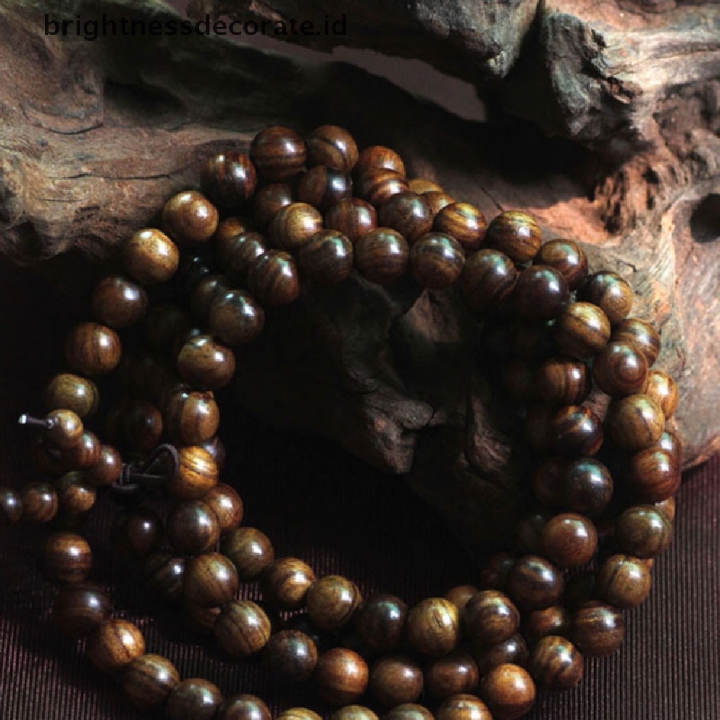 [Birth] Black rose108 8MM Tasbih Buddha Mala Kalung/Gelang [ID]