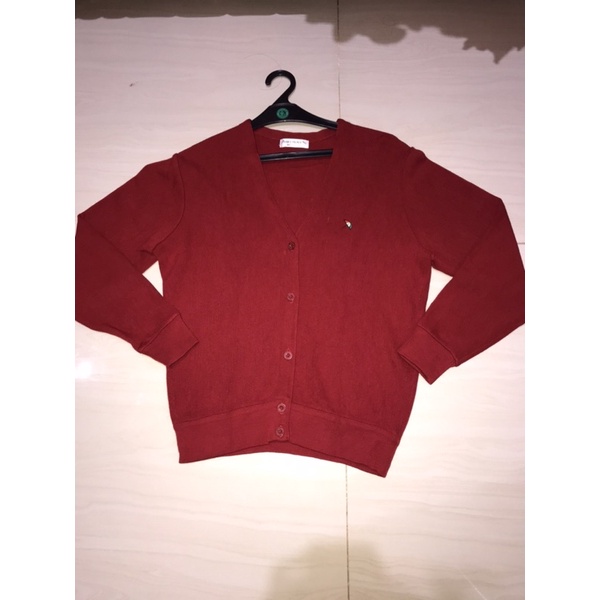 arnold palmer red cardigan