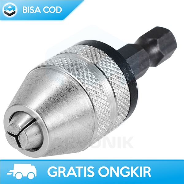 DRILL CHUCK PENJEPIT MATA BOR QUICK CHANGE 1/4 HEX SHANK CARBON STEEL