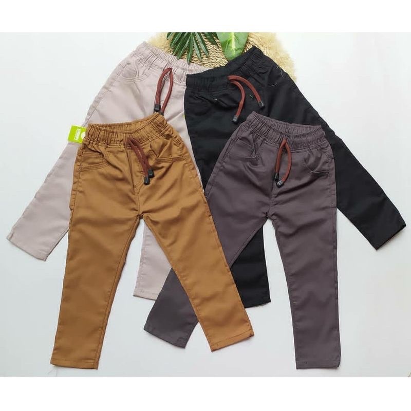 Celana chino panjang anak 2-12tahun (BISA PILIH WARNA) Longpant drill anak cowok / Celana panjang po