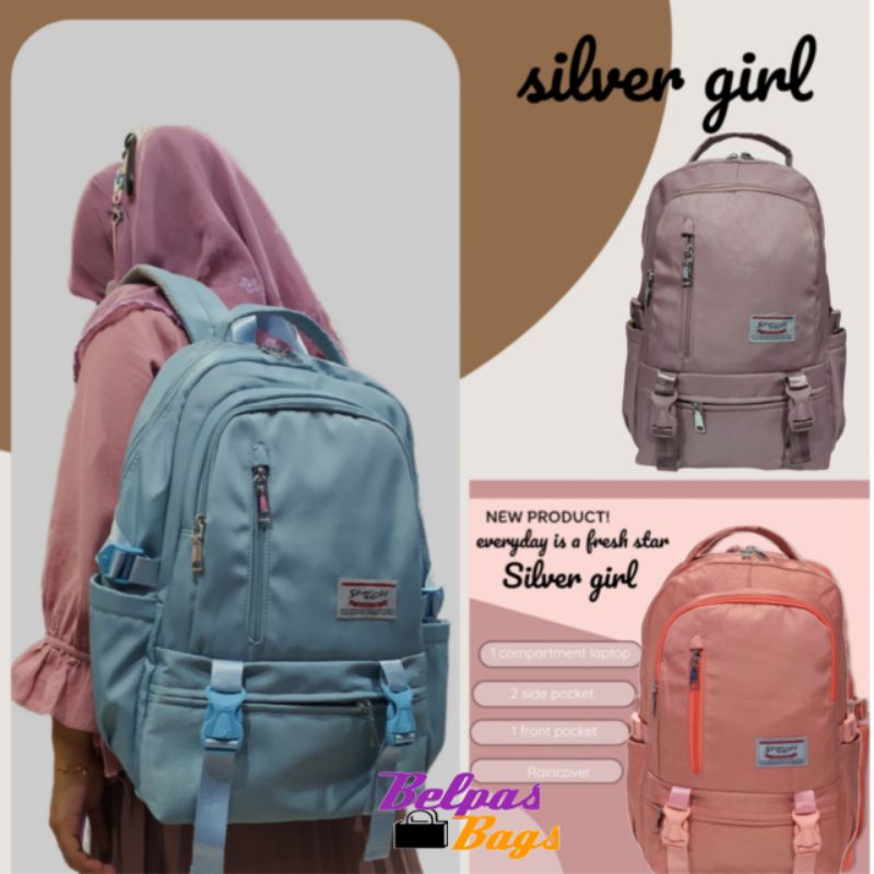 Tas alto silvergirl girl ransel backpack laptop perempuan 70719