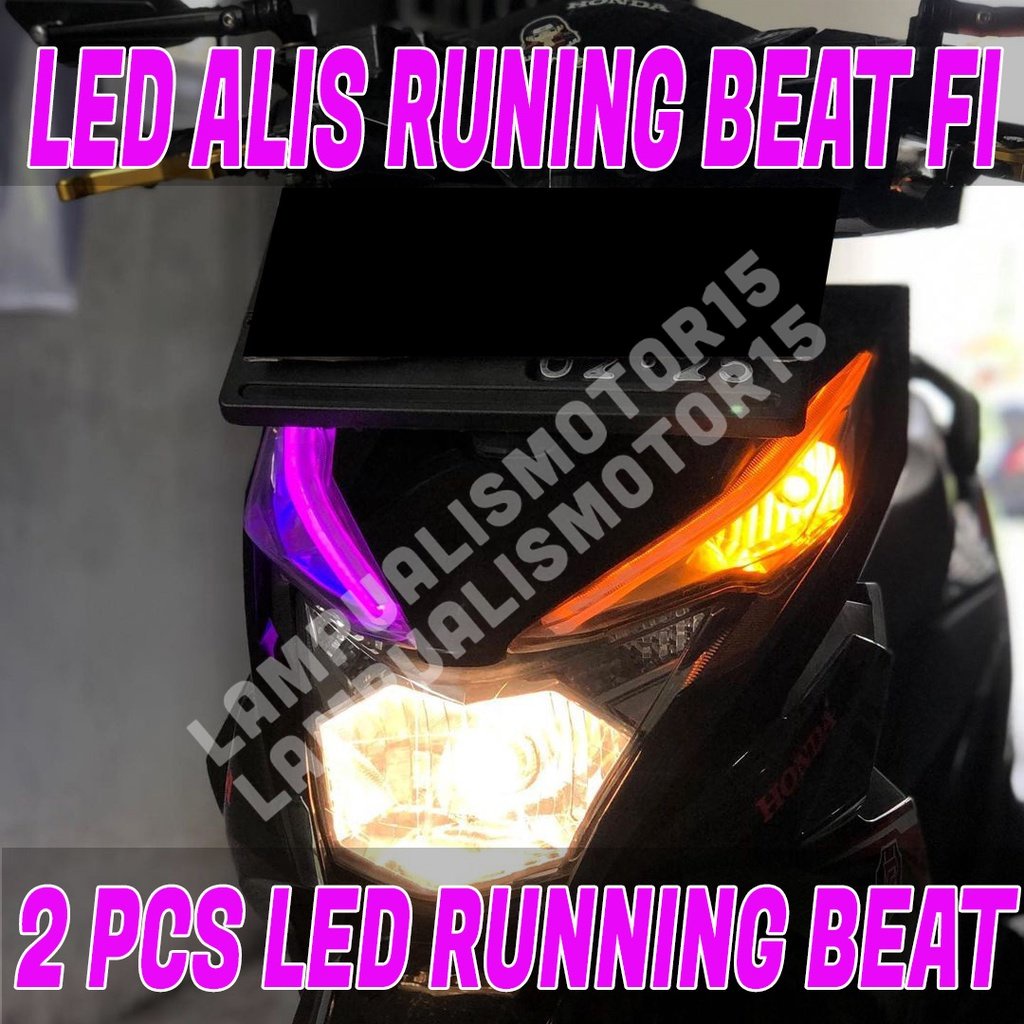 PROMO PAKET LED LAMPU ALIS RUNNING SEPASANG LAMPU ALIS DRL BEAT FI LAMPU SENJA SINGLE WARNA (SEPASAN