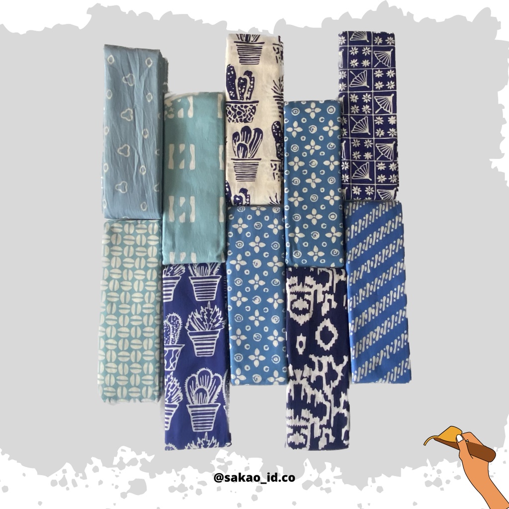 KAIN DAN SARUNG BATIK AESTHETIC EDISI BIRU // BATIK TASIKMALAYA