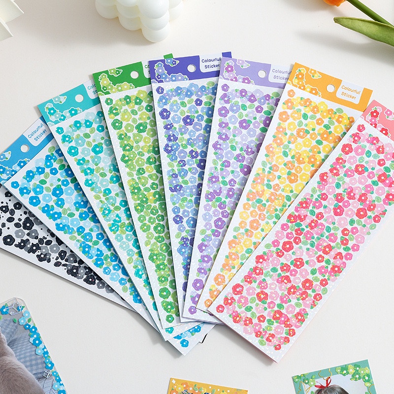 [kstuffind] Sticker Bunga Flowers Tree Colorful Aesthetic Dekorasi Photocard Lucu Warna Warni Gradation Scrapbook hias Motif flower DIY Aesthetic Toplader Decoration Journal Jurnal Stiker PC Koleksi Murah Gemas Deco