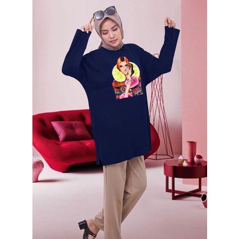 BLOUSE OVERSIZE LENGAN PANJANG LD 130CM DTF CEWEK SHALL