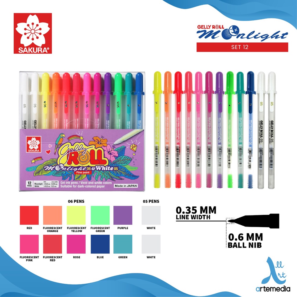 

Gramedia Surabaya - Sakura Gelly Roll Moonlight Color Set Gel Pen Bolpen