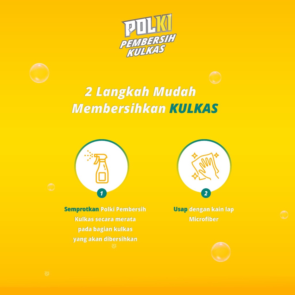 POLKI Pembersih Kulkas 400ml / Pembersih Permukaan dan Bagian Dalam Kulkas Dapur / Food Grade / BANDUNG