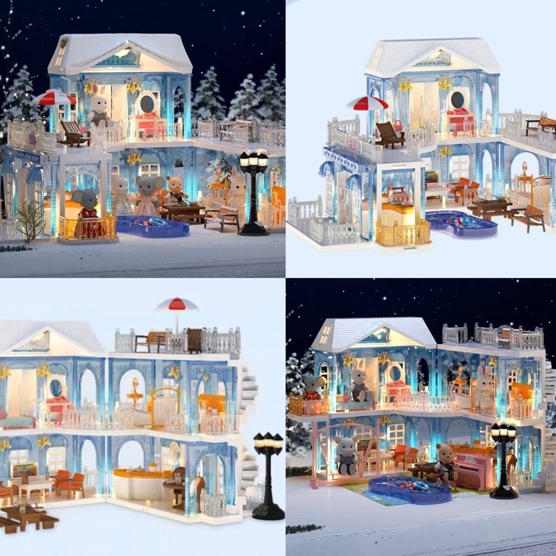 diy koala diary doll house crystal villa mainan boneka rumah2an