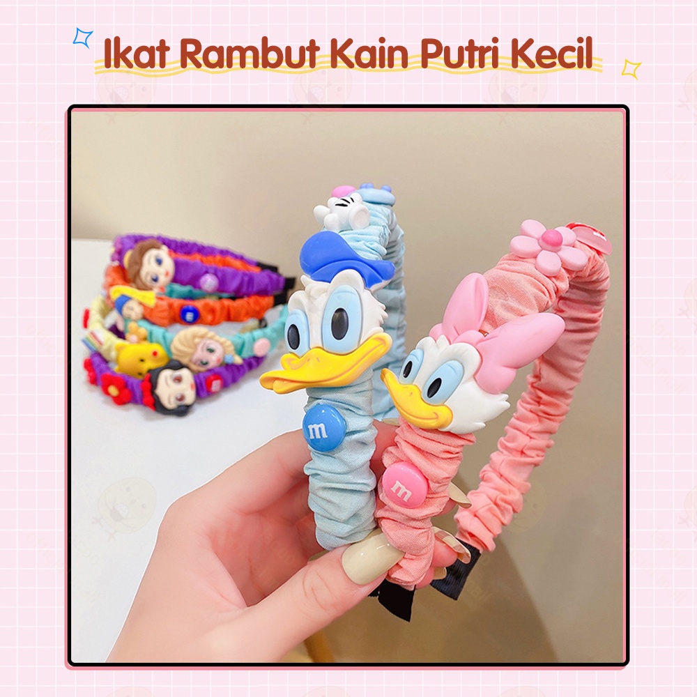 Lacoo Bando anak korea karakter Headband bayi perempuan Bando scrunchie anak Fashion anak perempuan Aksesoris rambut anak