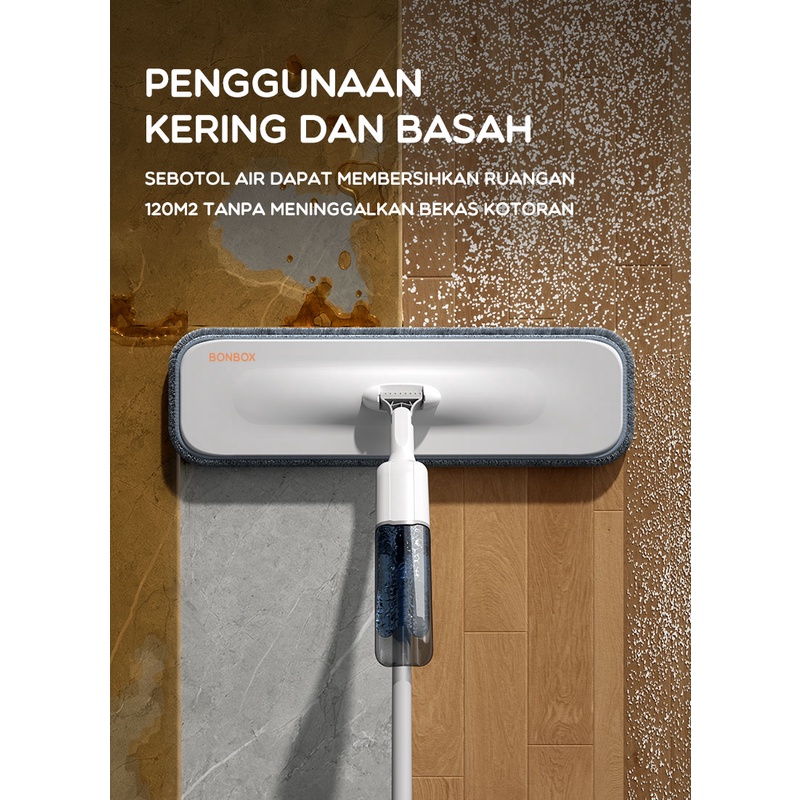 BONBOX BCT806 Alat Pel Lantai Spray Semprot Otomatis Water Spray Mop Automatic - Garansi Resmi 1 Tahun