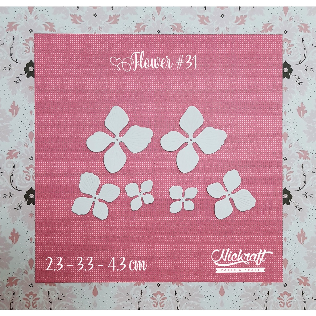 

FLOWER #31 Hidrangea - Hiasan Scrapbook Jurnal Bunga Kertas Die Cut