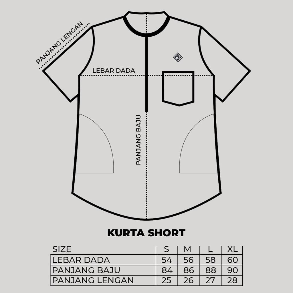 Hisyam  Defect Atau Reject Koko Kurta Pria Pendek Lengan Alteza