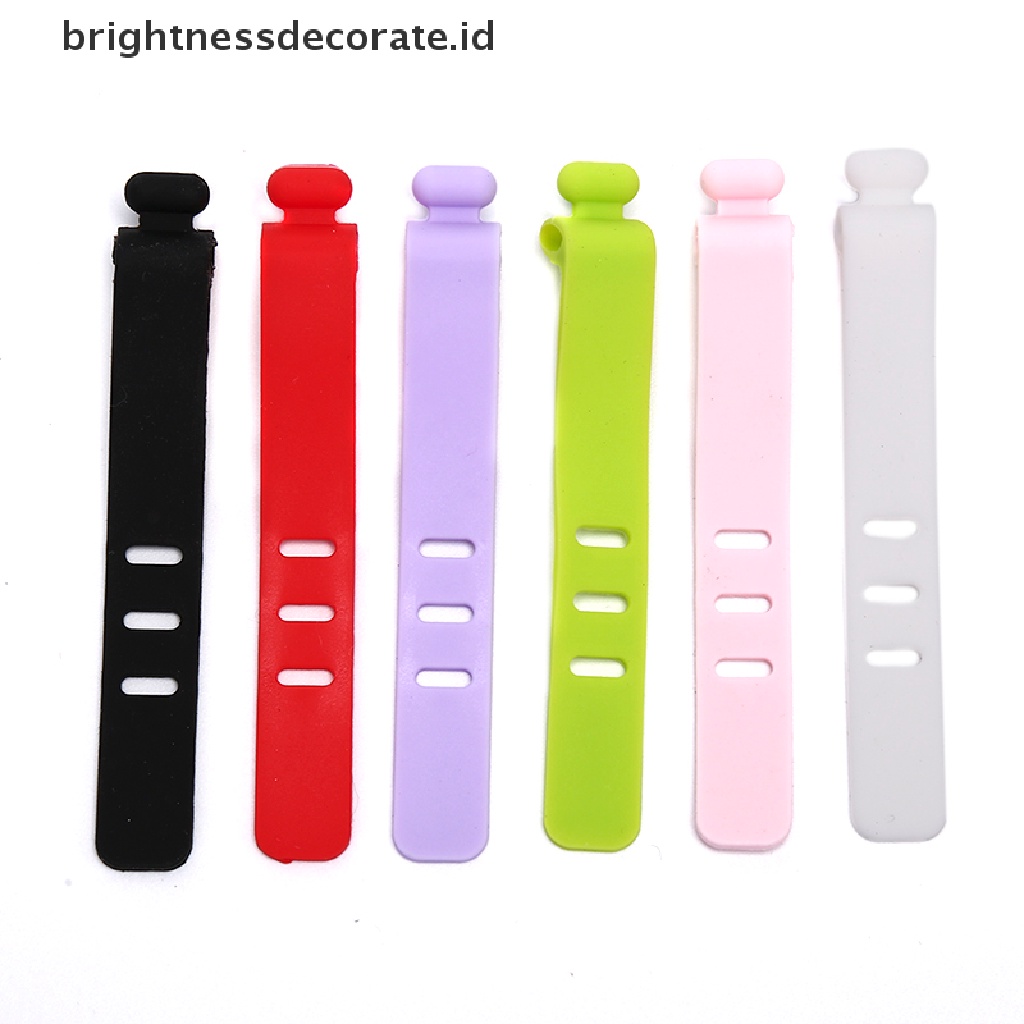 [Birth] Silicone Kabel Data Organizer Headphone Cord Finishing Buckle Wrap Tie Strap [ID]