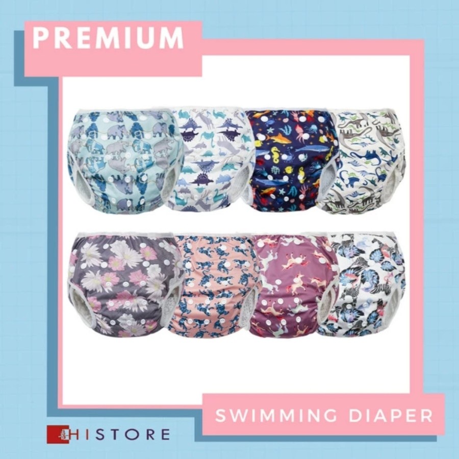 Popok Renang Bayi Reusable - Premium Swimming Diaper Cuci Ulang