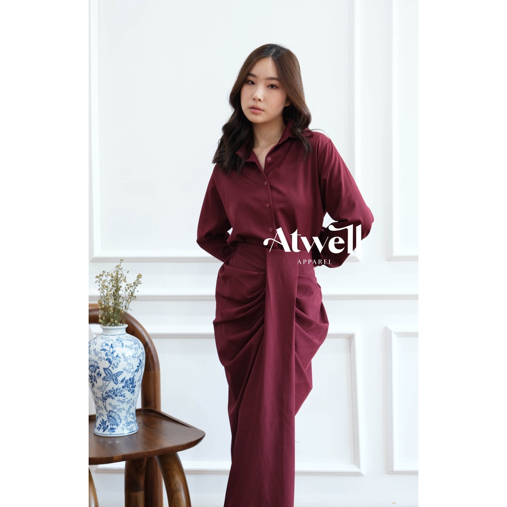 Posie Set / Shirt and Midi Skirt Set