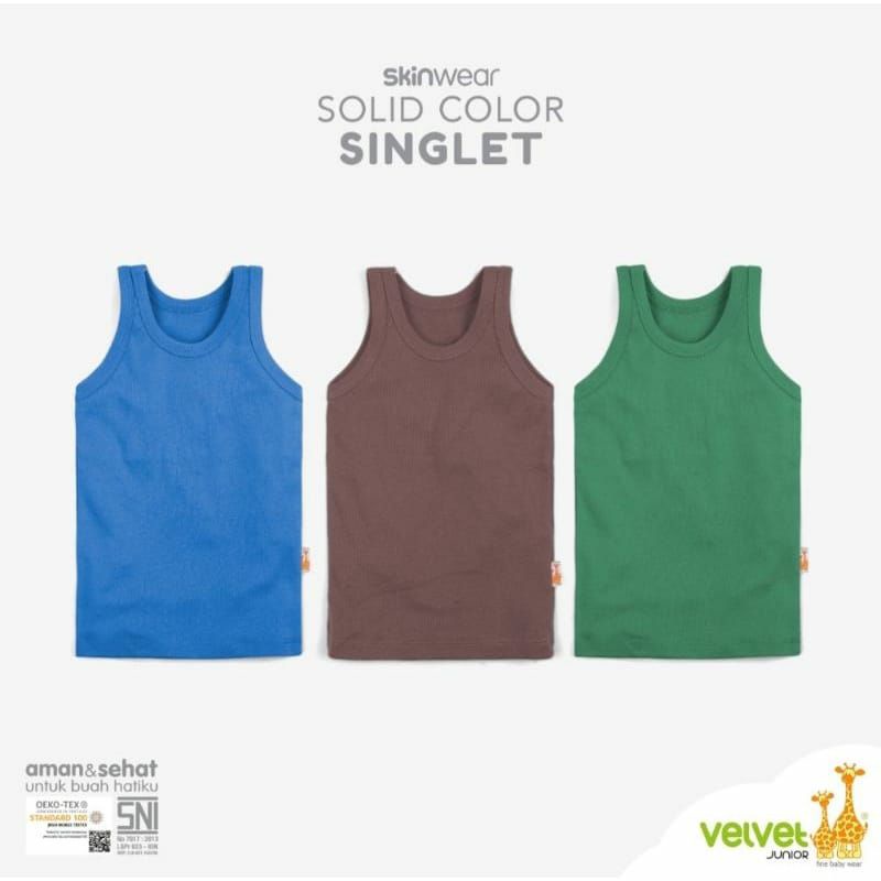 Velvet Junior Singlet Print / Kaos Dalam Motif isi 3pcs