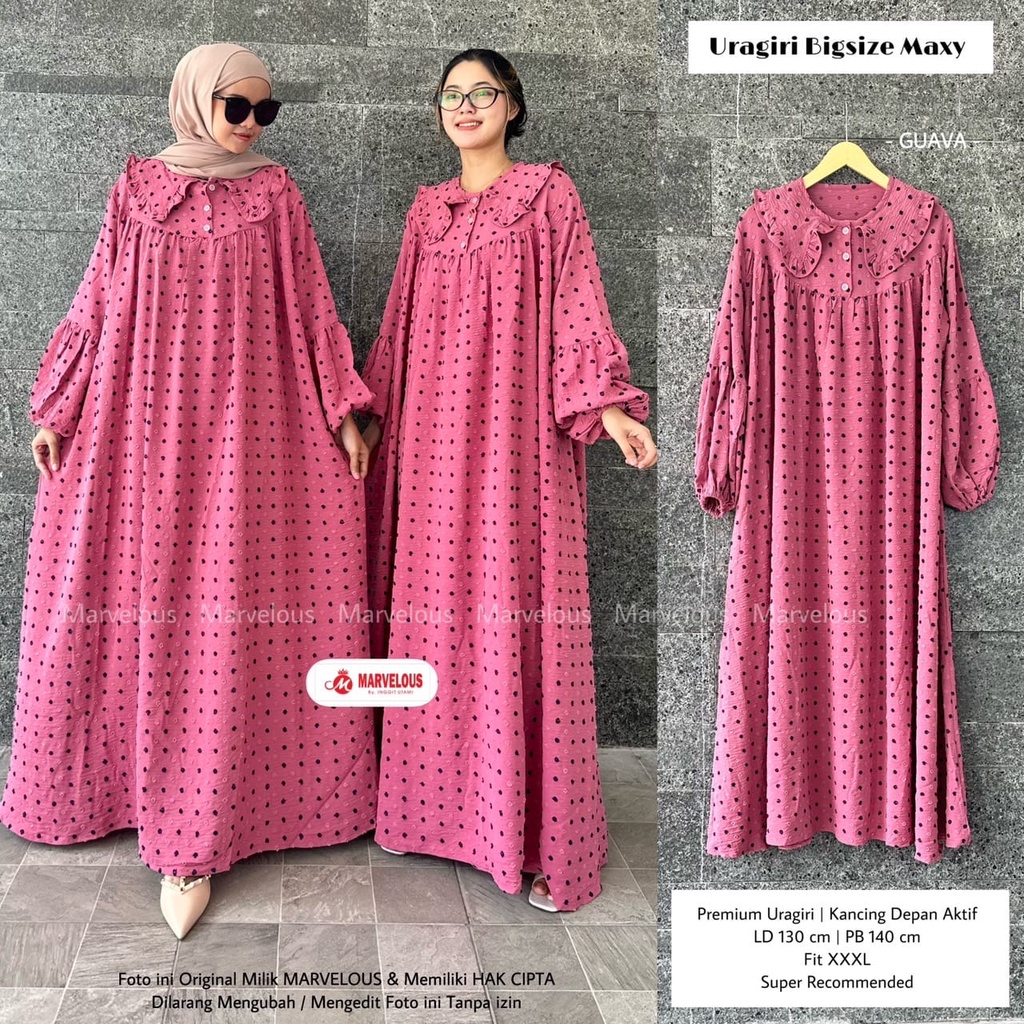 DRESS MAXY BIGSIZE JUMBO / URAGIRI BIGSIZE MAXY BY MARVELOUS