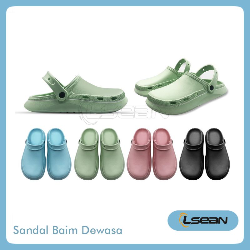 SANDAL KODOK MODEL BAIM WANITA PASTEL MACAROON ANTI AIR NYAMAN V10