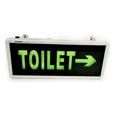 Krisbow Sign Board Green Led Toilet Papan Penunjuk Arah Toilet 2 Sisi Kris Bow Signborn Toilet Kamar Mandi Wc Dengan Lampu LED Panah Kiri Kanan Bolak Balik