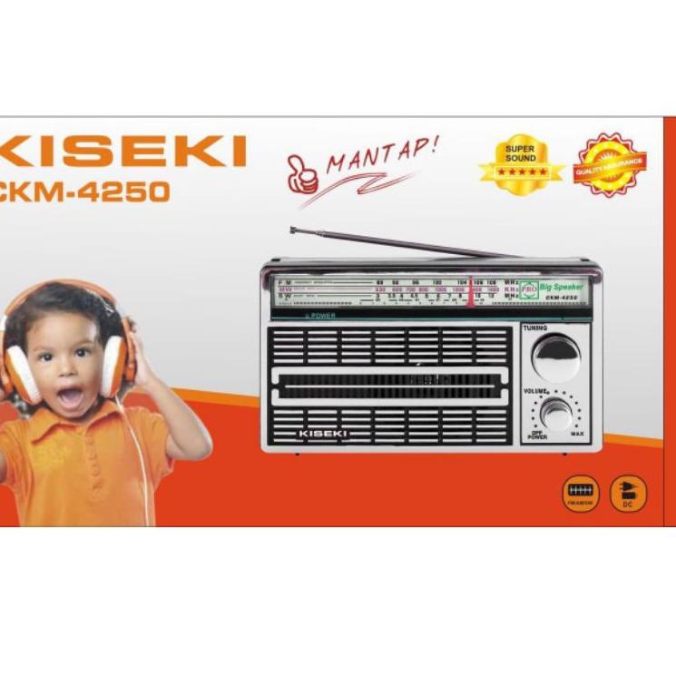 Terlaris Radio Kiseki / Radio Jadul Portable Charger Baterai (Dual Power) Listrik FM Klasik