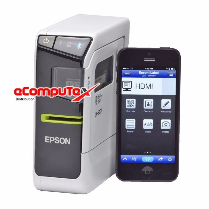 PRINTER EPSON LABEL WORKS LW-600P / PORTABLE LABEL LW600P - RESMI