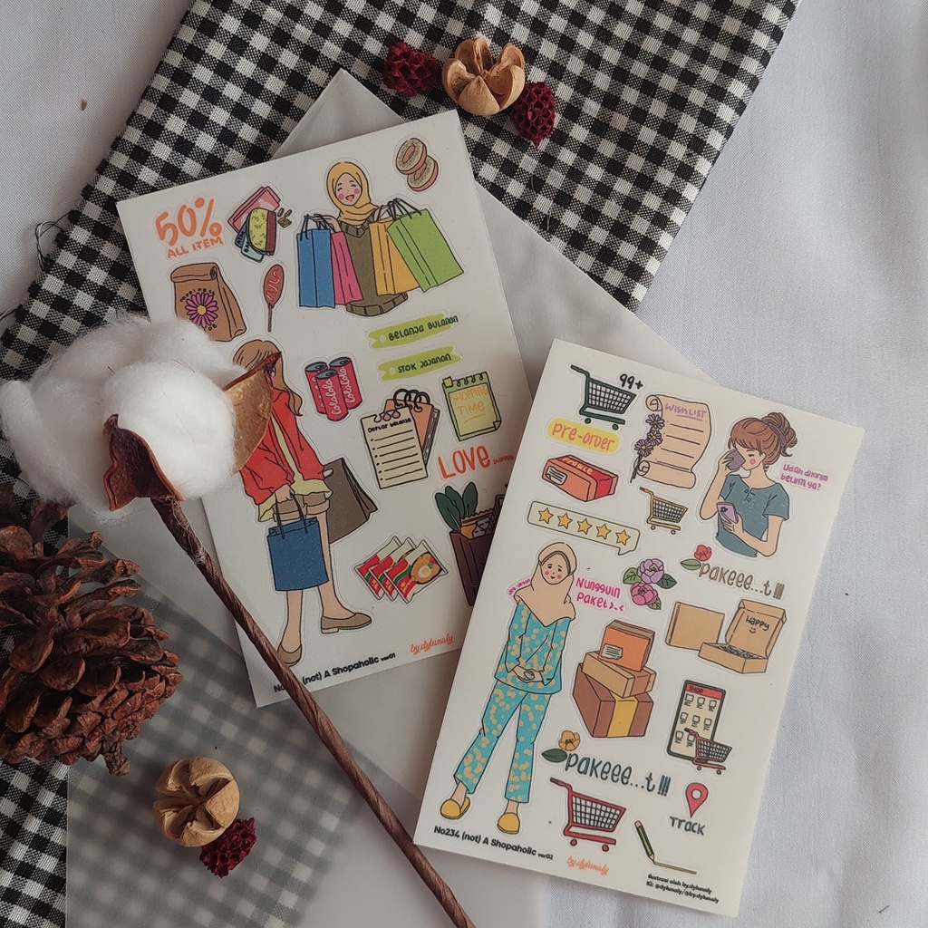 

[Sticker] - 234 (not) A Shopaholic - by.dylunaly