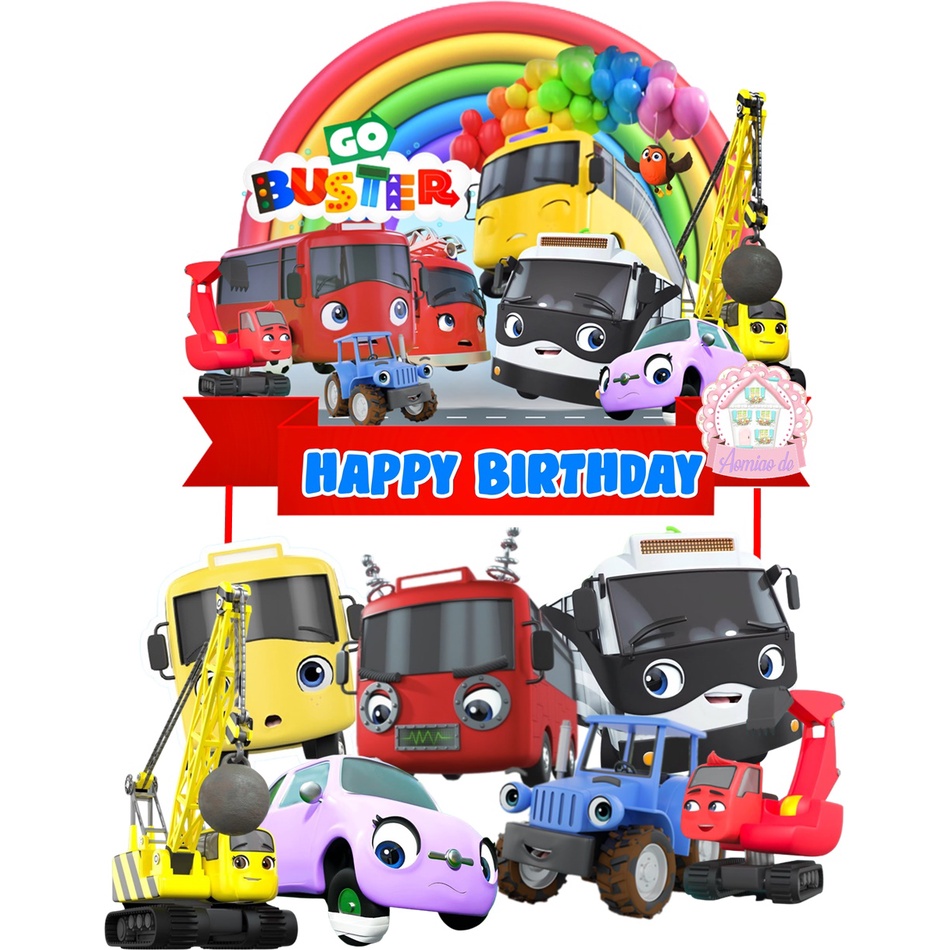 GO BUSTER CAKE TOPPER