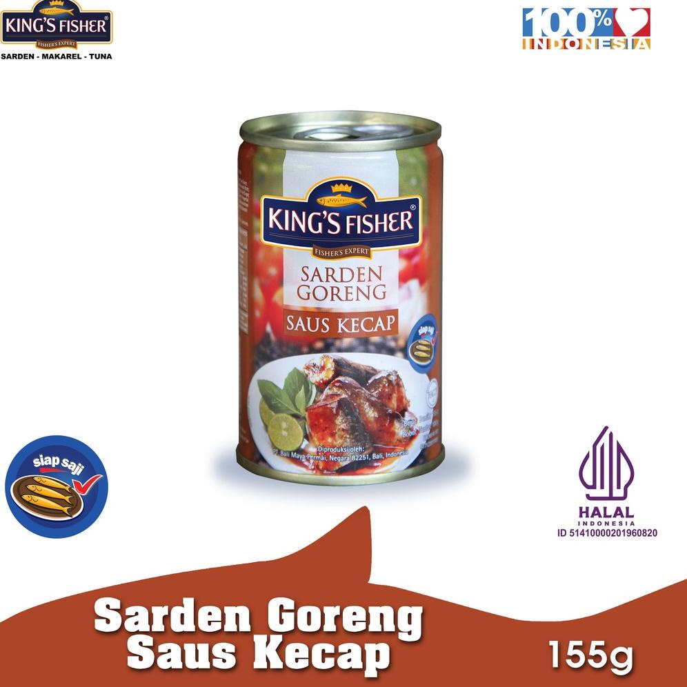 

Star 5.5 King's Fisher Sarden goreng mini rasa saus kecap Makanan Kaleng 155 gr