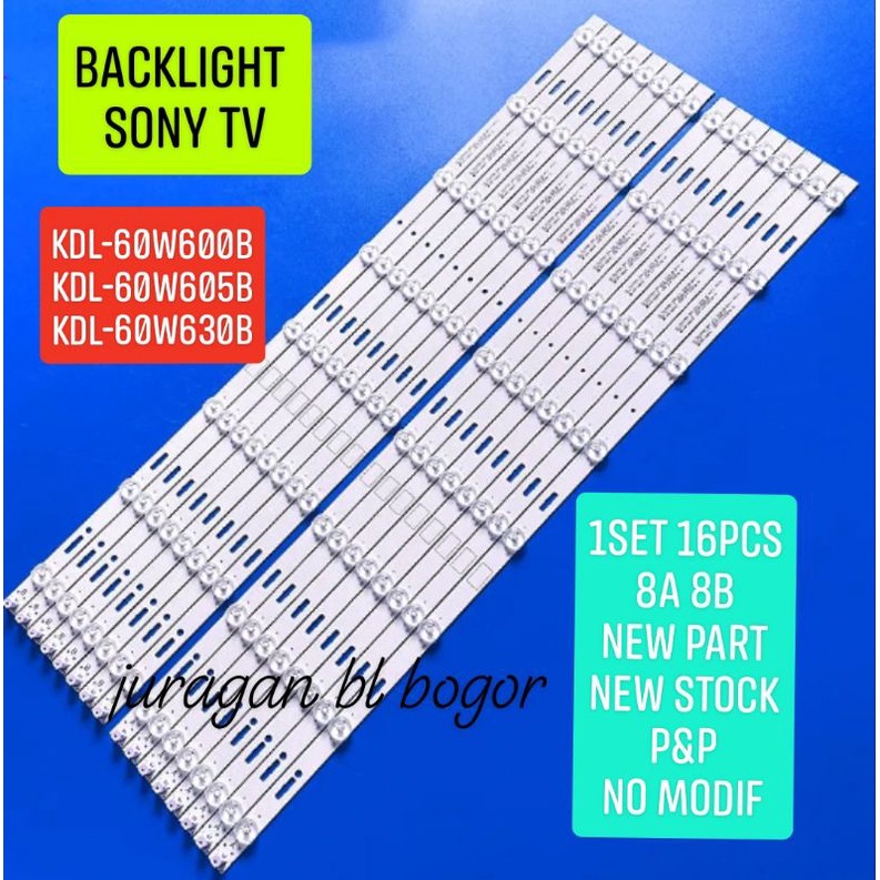 Lampu led backlight tv sony 60 60w600b Kdl-60w600B Kdl-60w605B Kdl-60w630B