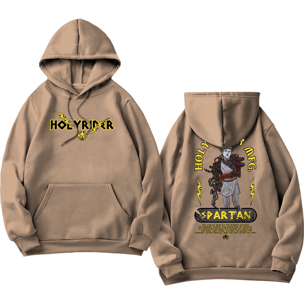 Holyrider SPARTAN Sweater Hoodie Distro Sablon DTF Fleece Cotton II Holyrider Jumper Hoodie SPARTAN II M-XXL (Pria &amp; Wanita) Free stiker&amp;Gantungan Kunci