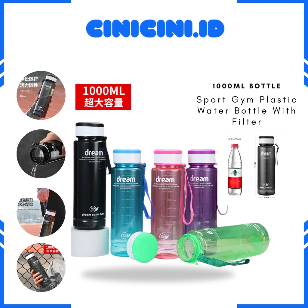 [ Cinicini ] Botol Minum Sporty Botol Dream Warna 1 Liter