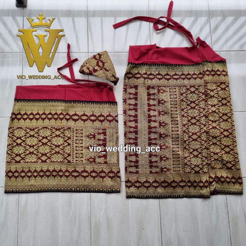 Set Songket palembang siap pakai (tenun asli)
