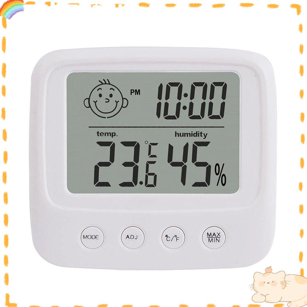 Solighter Pengukur Suhu Kelembaban Digital Indoor Weather Station Termometer Kamar Bayi