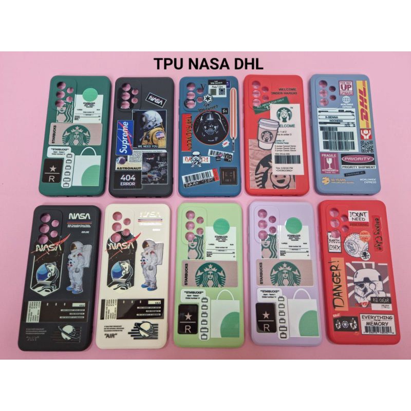 CASE TPU MACARON MOTIF NASA DHL OPPO NEO7/A33, A37, A71, A5S/F9/A12/A7, A5/A9 2020, A15/ A15S, A16K,