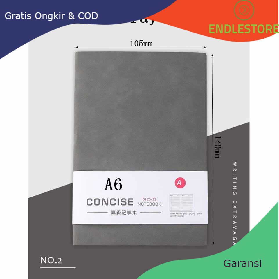 

Super Sale Buku Catatan Jurnal Notebook Cover PU Leather A6 - DJ64-31
