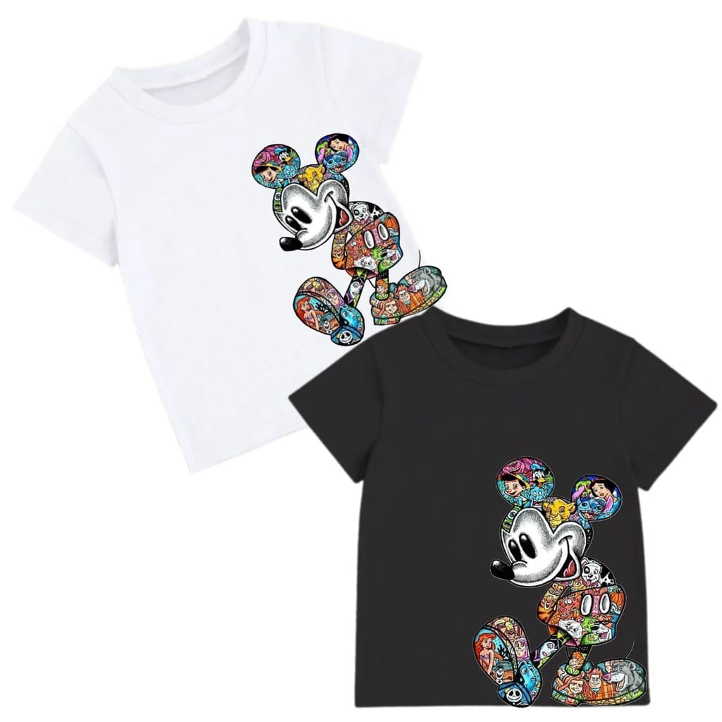 Hzl_outfit Baju Kaos Anak Perempuan Mcky Grafity/Kaos Anak Anak