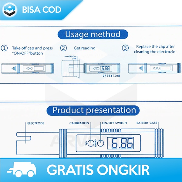 ALAT UKUR PH AIR AKUARIUM TESTER DIGITAL DIJAMIN AKURAT 0.00-14.00PH