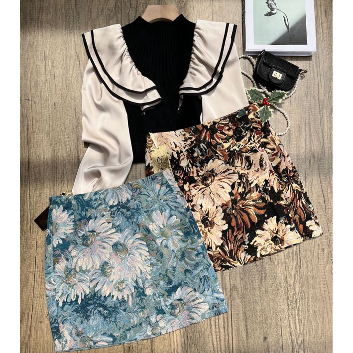 ROK PENDEK BUNGA // ROK IMPORT PREMIUM // BAWAHAN IMPORT PREMIUM BKK // ROK  IMPORT MURAH
