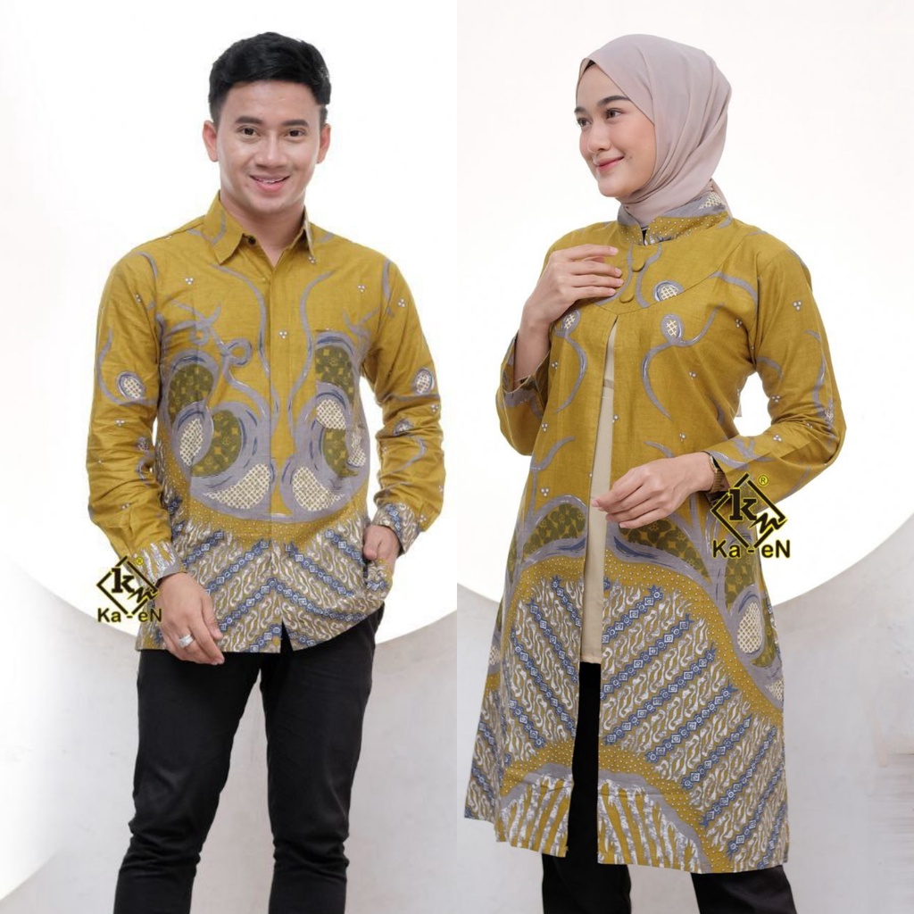 Batik Couple Modern Atasan Batik Kerja Kantor Wanita Tunik Batik Wanita M L XL XXL